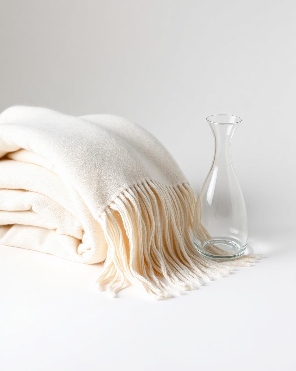 Loro Piana Interiors Cashmere Throw & Crystal Carafe
